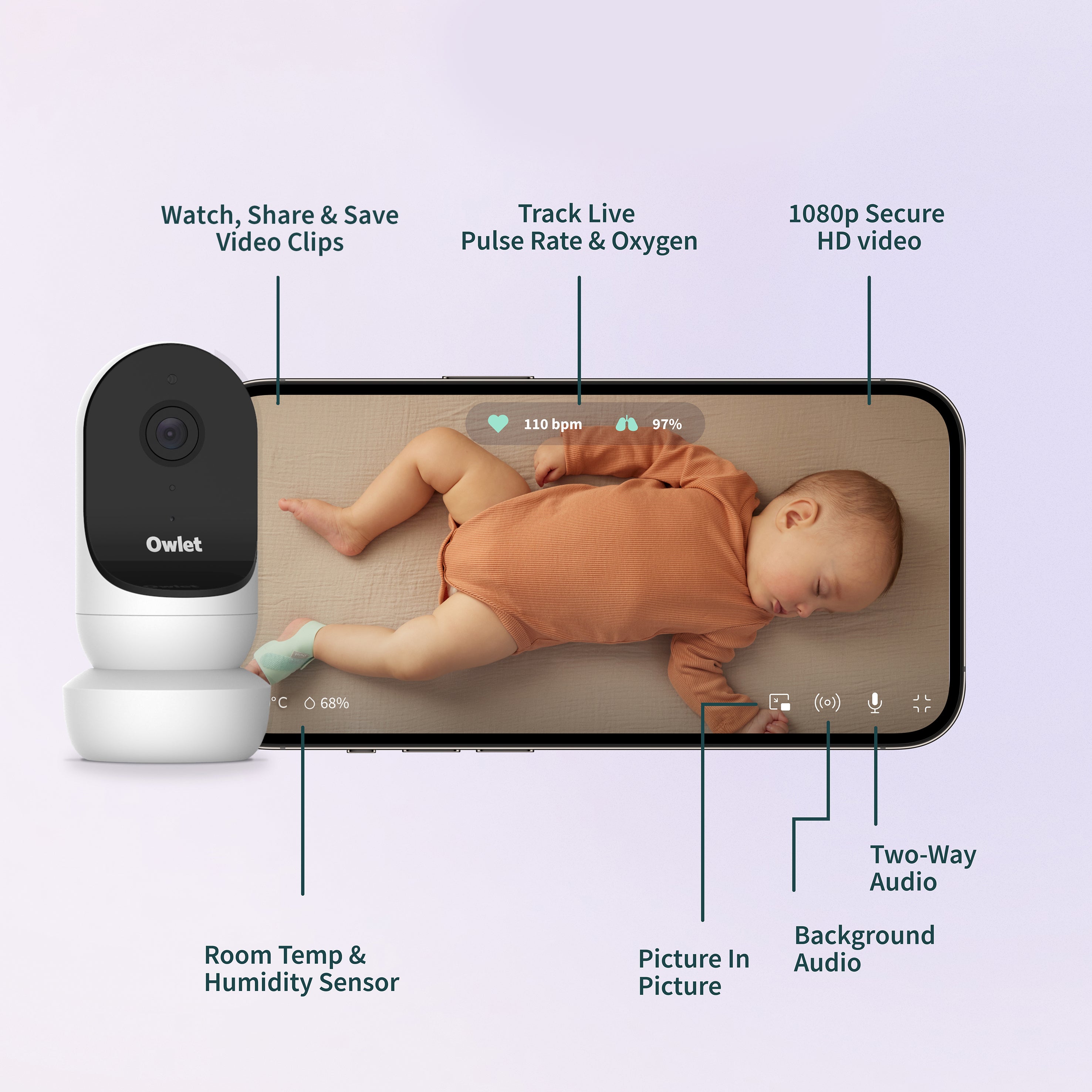 Owlet® Twin Bundle - 2 x Dream Sock® + 1 Cam® 2